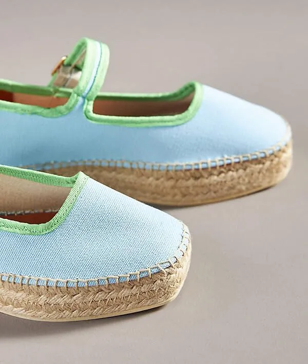 Mary Jane Espadrille Flats for Women Woven Ballet Flat Espadrille Canvas Summer Flats