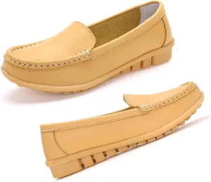MEBAMY Women's Casual Platform Loafers Lightweight and Non-Slip Wedge Fashion Slip-On Sneaker for Women,White