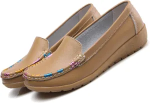 MEBAMY Women's Thick Sole Slip-On Loafers Comfortable Arch Support Casual Thick-Soled Casual Shoes Non-Slip Low-Top Loafers Shoes for Women Black