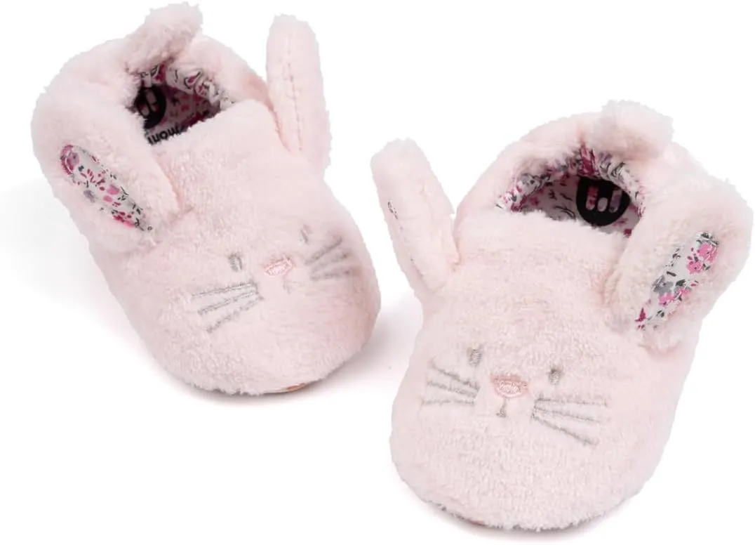 Meckior Save Beautiful Cute Cartoon Infant Unisex Baby Warm Cotton Anti-Slip Soft Sole First Walkers Shoes
