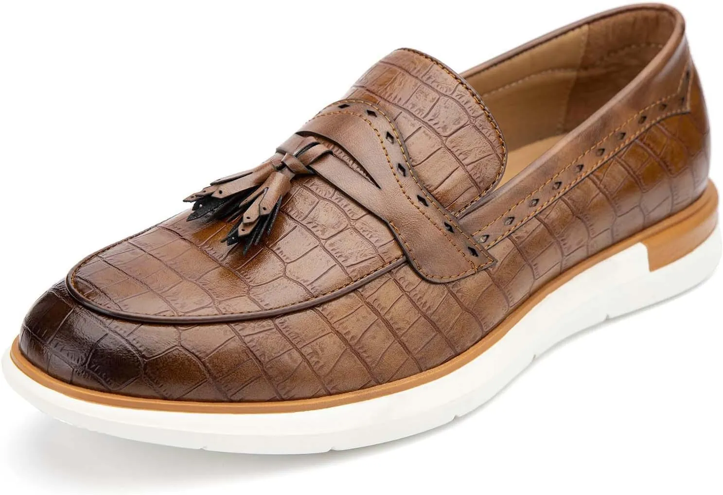 Meijiana Men's Classic Loafers Shoes Faux Leather Loafers Wedding Dress Shoes