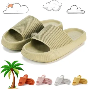 Memory Foam | Slides, Memory Foam Slides, Cloud Slippers for Women and Men, Cloud Pillow Slides Soft Thick Sole