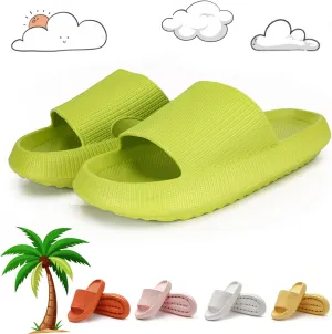 Memory Foam | Slides, Memory Foam Slides, Cloud Slippers for Women and Men, Cloud Pillow Slides Soft Thick Sole