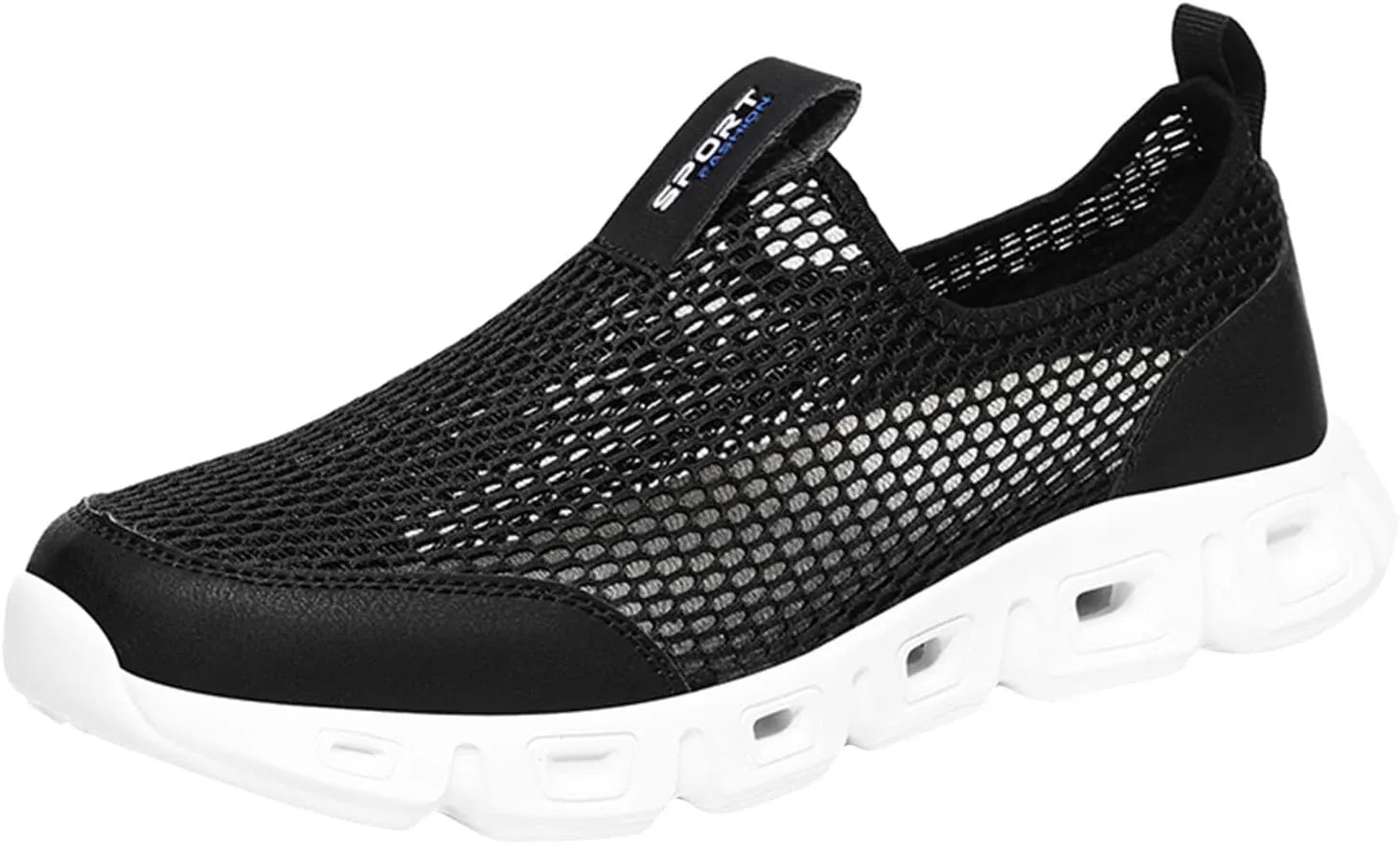 Men Sports Shoes Couple Shoes Fashionable New Pattern Hollow Mesh Breathable Comfortable Sports Mens Slip on Sneaker Men's Sa