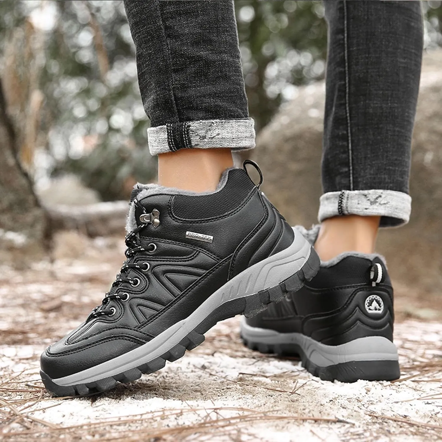 Men Winter Sneakers Outdoor Shoes Padded Warm Cotton Shoes Lightweight Hiking Shoes Large Size Shoes Men Casual Skater Men's