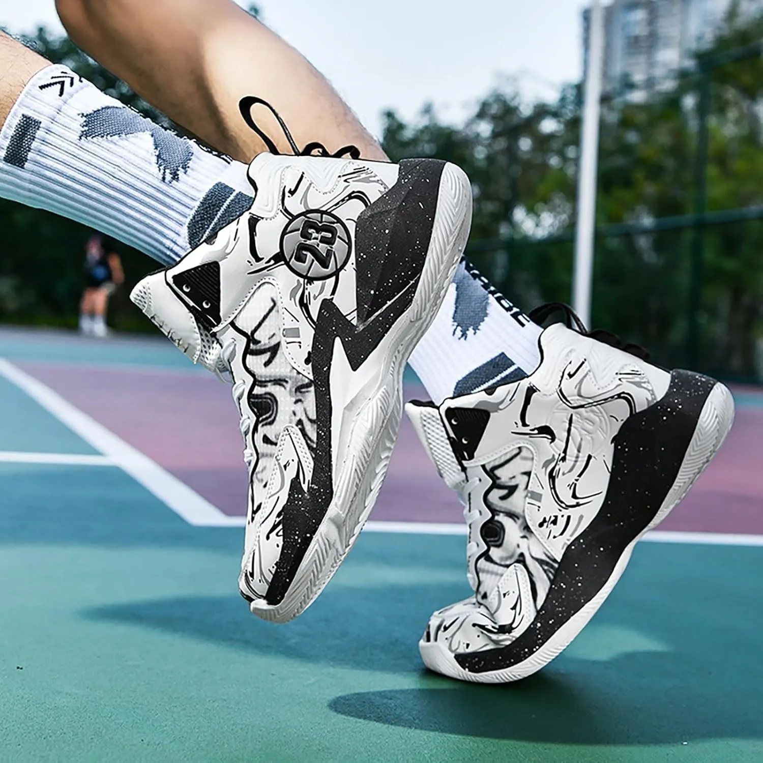 Men's Basketball Shoes Fashion Printed Sneakers