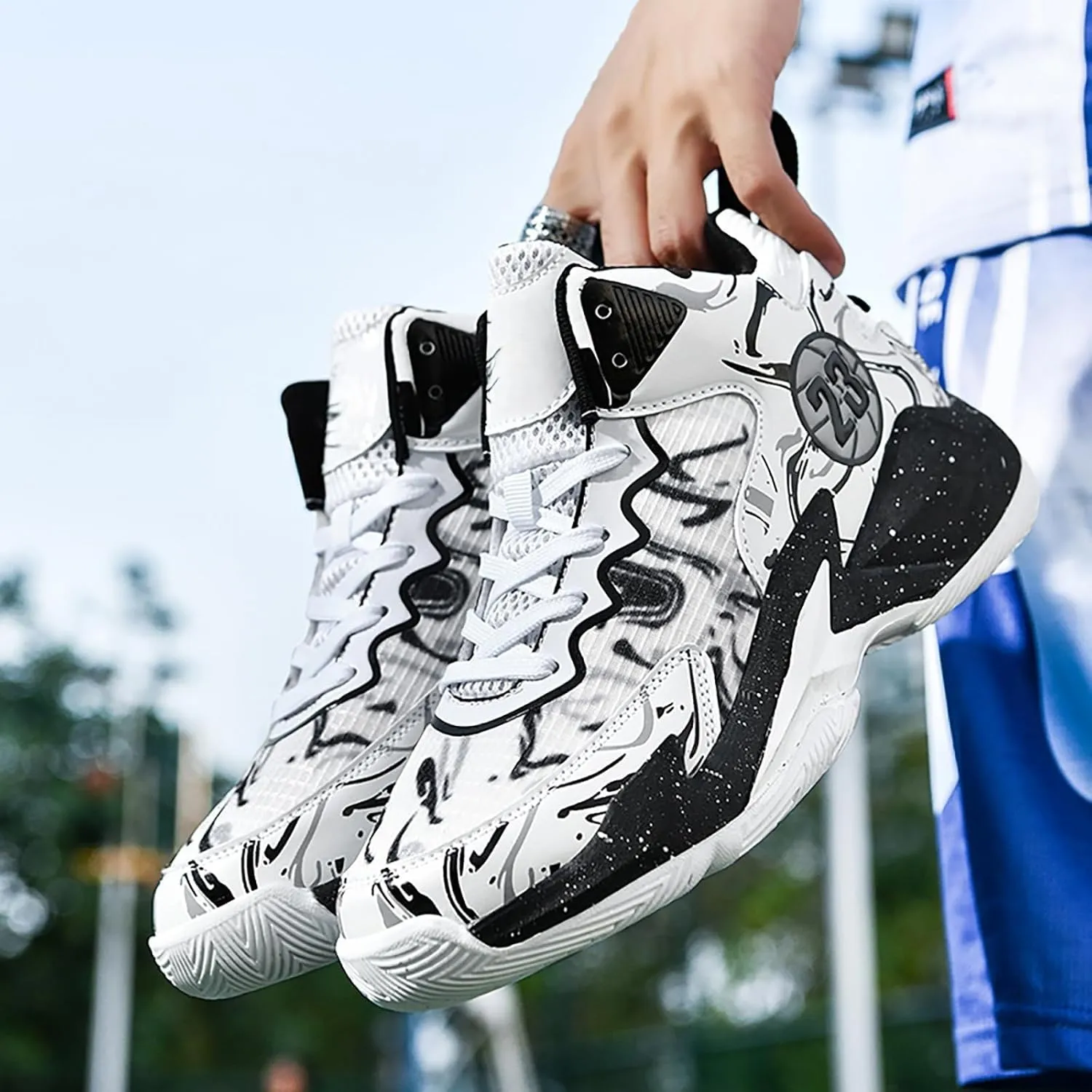 Men's Basketball Shoes Fashion Printed Sneakers