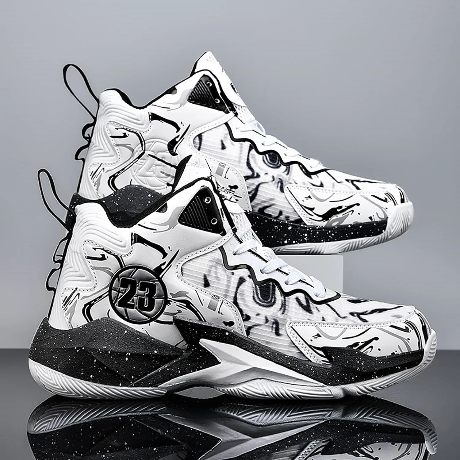 Men's Basketball Shoes Fashion Printed Sneakers