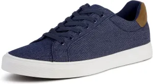 Men's Black Classic Low Top Shoes Canvas Fashion Sneaker with Soft Insole Causal Dress Shoes for Men Comfortable Walking Shoes