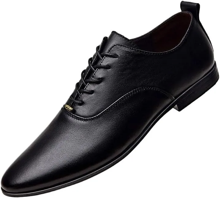 Men's Business Casual Loafers Derby Shoes Patent Leather Formal Oxford Lace-up Dress Shoes for Men