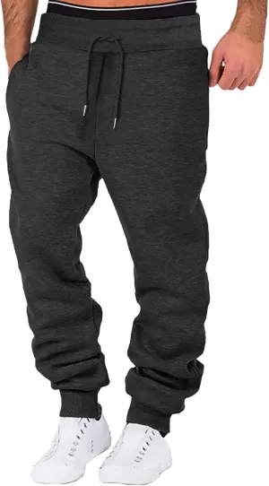 Mens Cargo Sweatpants Casual Jogging Sports Elastic with Pockets Men's Men's Pants Trousers with Zipper Pockets