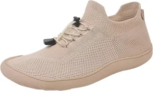 Mens Dress Shoes Casual Oxfords Shoes Knit Lightweight Tennis Shoes Womens Comfort Casual Work Shoes White Platform Sneakers Steel Toe Tennis Shoe Cross Trainer Shoe