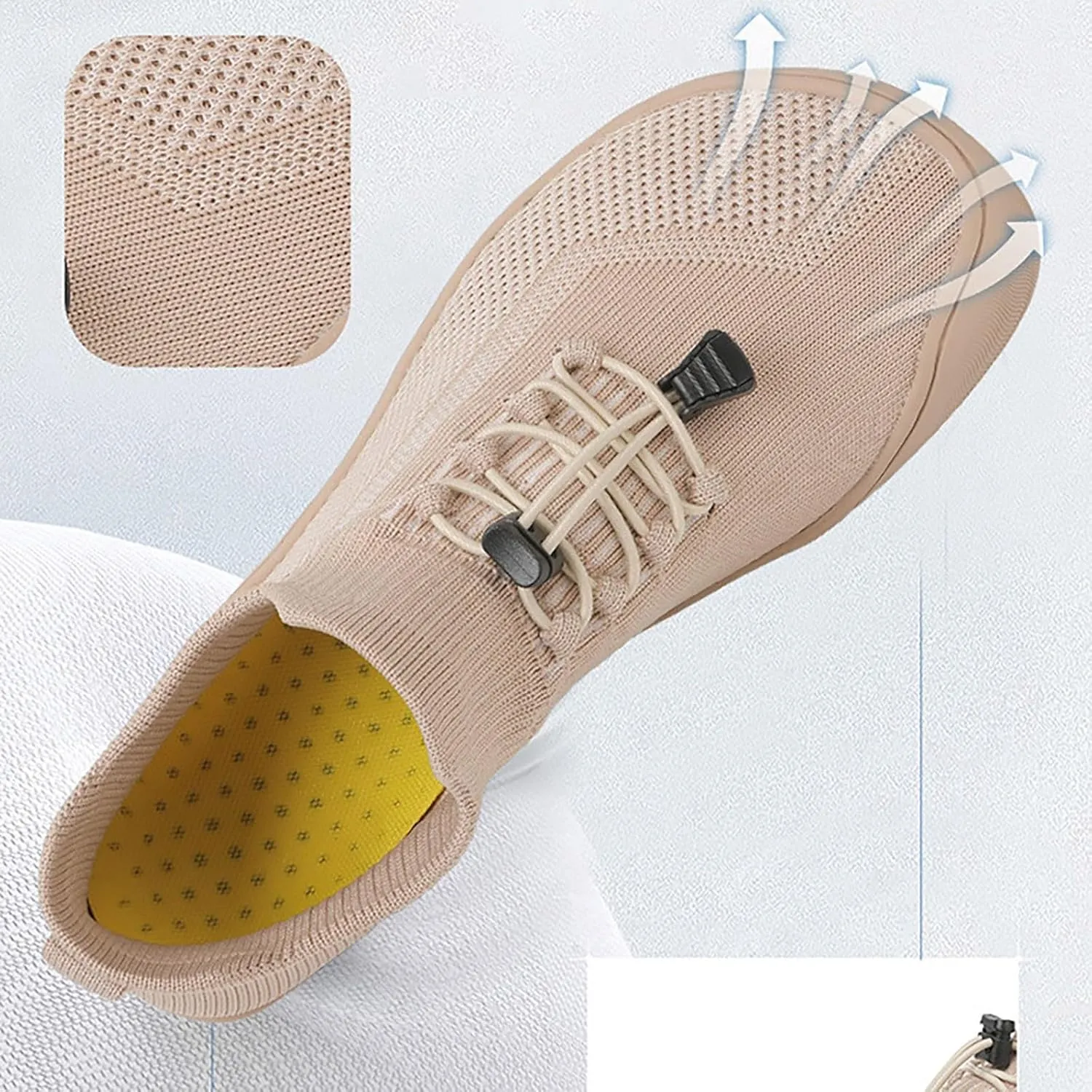 Mens Dress Shoes Casual Oxfords Shoes Knit Lightweight Tennis Shoes Womens Comfort Casual Work Shoes White Platform Sneakers Steel Toe Tennis Shoe Cross Trainer Shoe