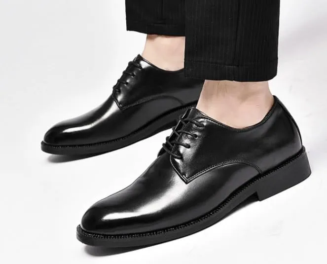 Mens Dress Sneakers Comfort Modern Fashion Round Toe Casual Dress Shoes Comfortable Tuxedo Shoes Formal Derby Shoes(8)