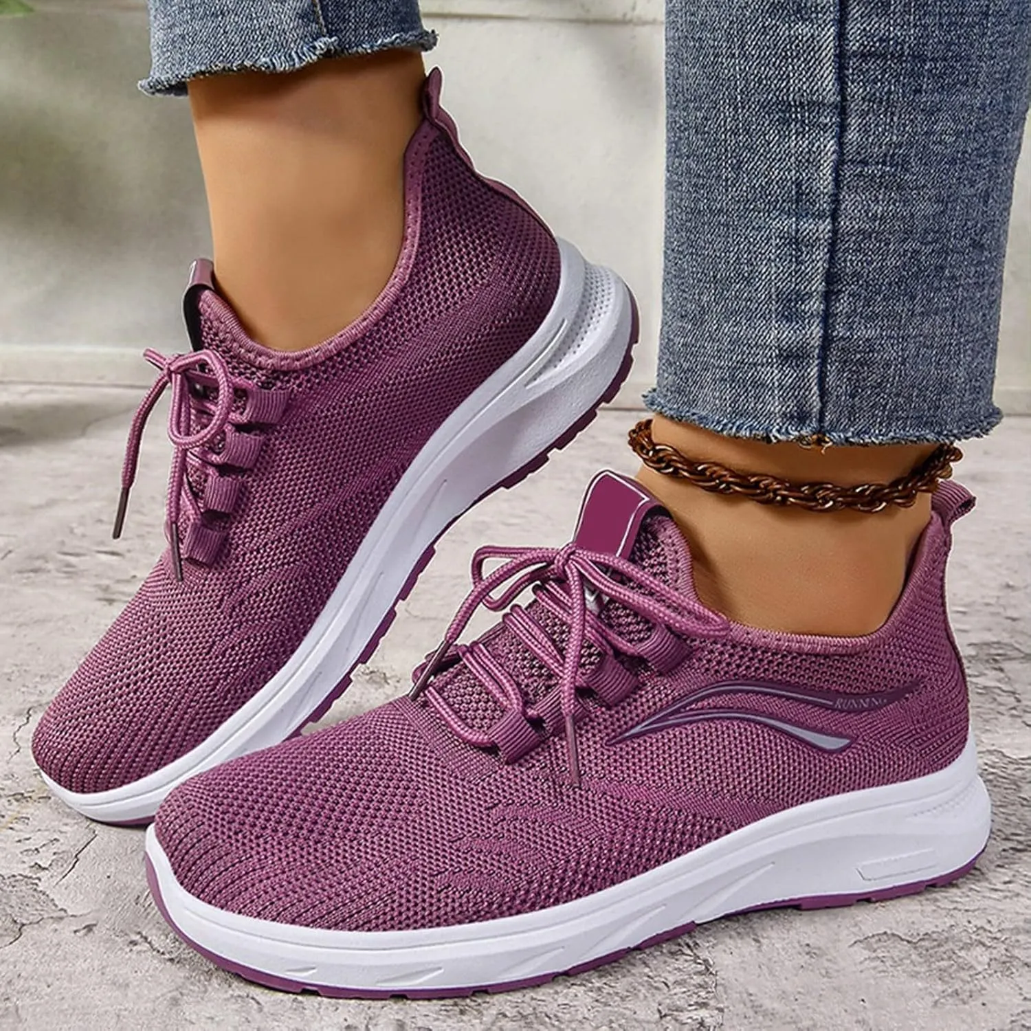 Men's Fashion Sneakers Mesh Running Shoes Non Slip Casual Athletic Walking Shoes Comfortable Cushion Sneaker