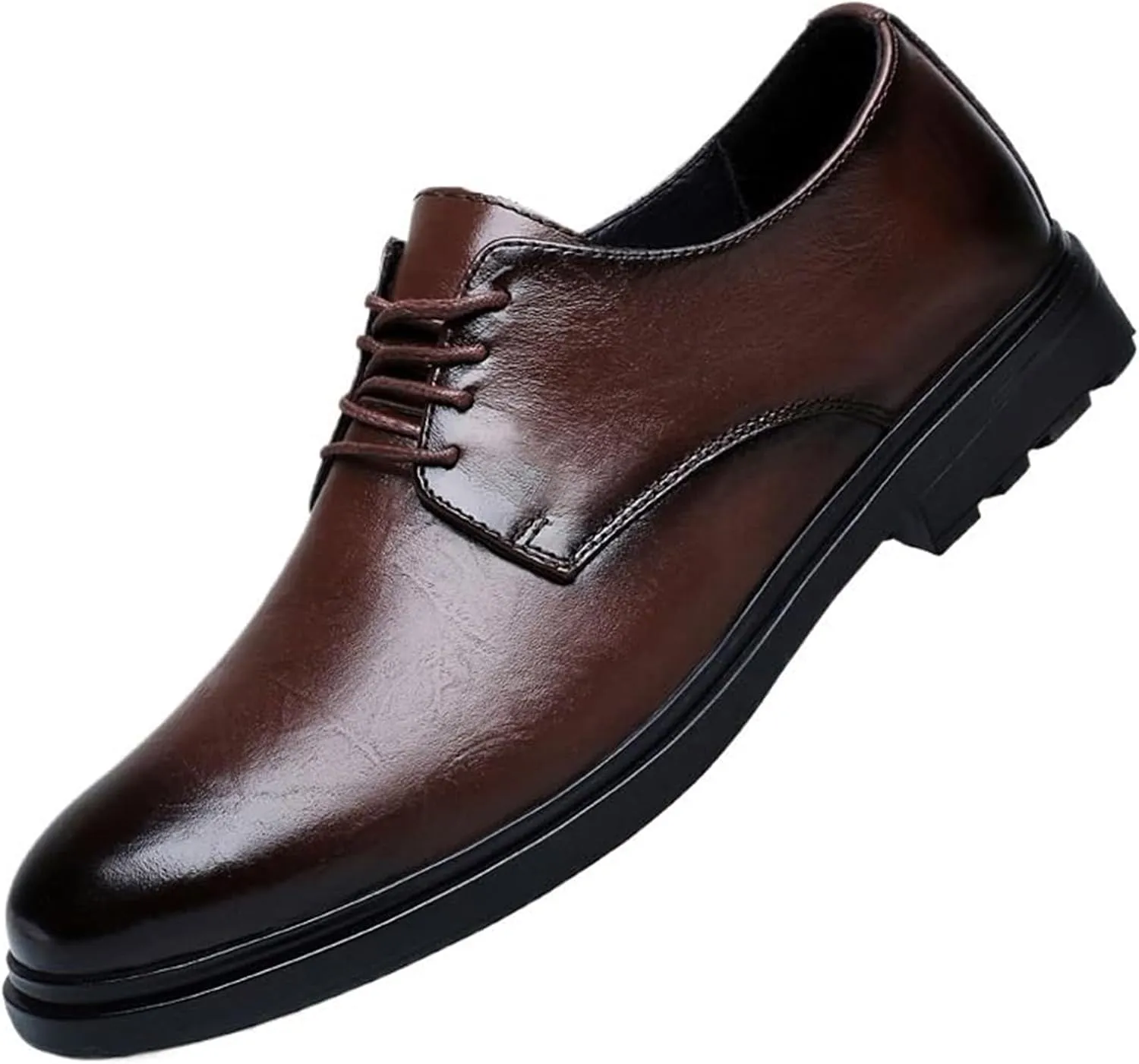 Men's Genuine Leather Dress Shoes Comfortable Slip On Monk Strap Loafers Classic Formal Business Shoes Fashion Office Wedding Stylish Non Slip Oxford