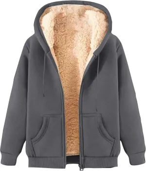 Men's Hoodies Sherpa Lined Fleece Hooded Pullover Long Sleeve Drawstraing Trendy Warm Sweatshirts with Pocket