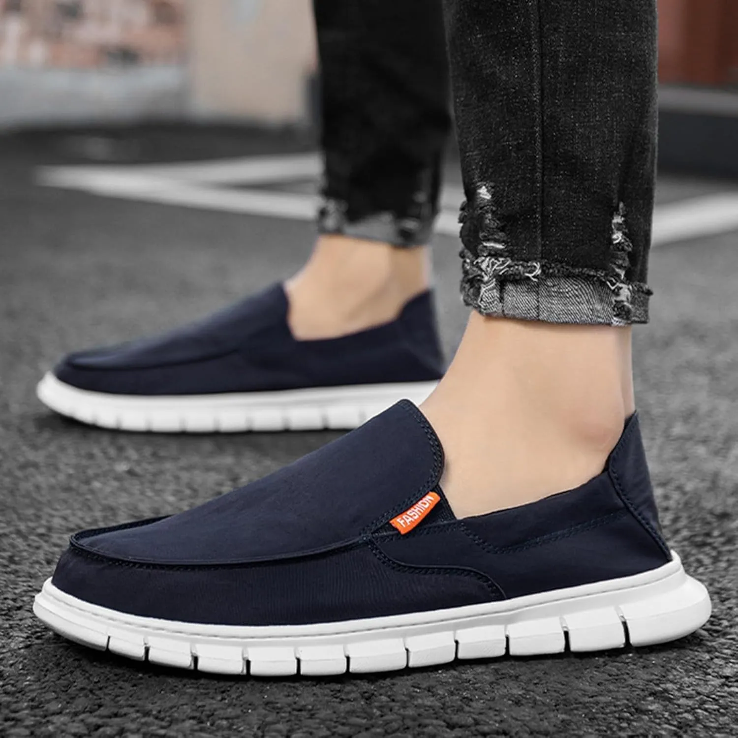 Men's Loafers & Slip-ons,Fashion Quick Dry Lightweight Mens Boat Shoes,Casual Breathable Mesh Deck Shoes Mens,Slip Resistant Sole,for All Weather