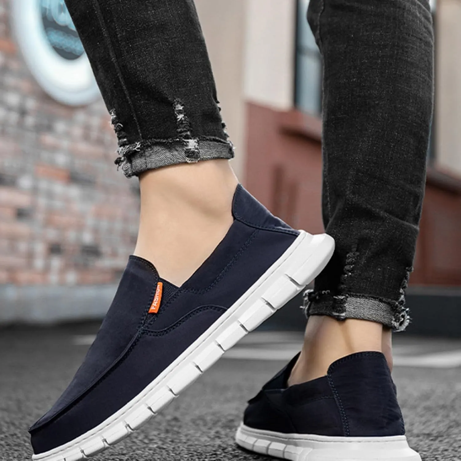 Men's Loafers & Slip-ons,Fashion Quick Dry Lightweight Mens Boat Shoes,Casual Breathable Mesh Deck Shoes Mens,Slip Resistant Sole,for All Weather