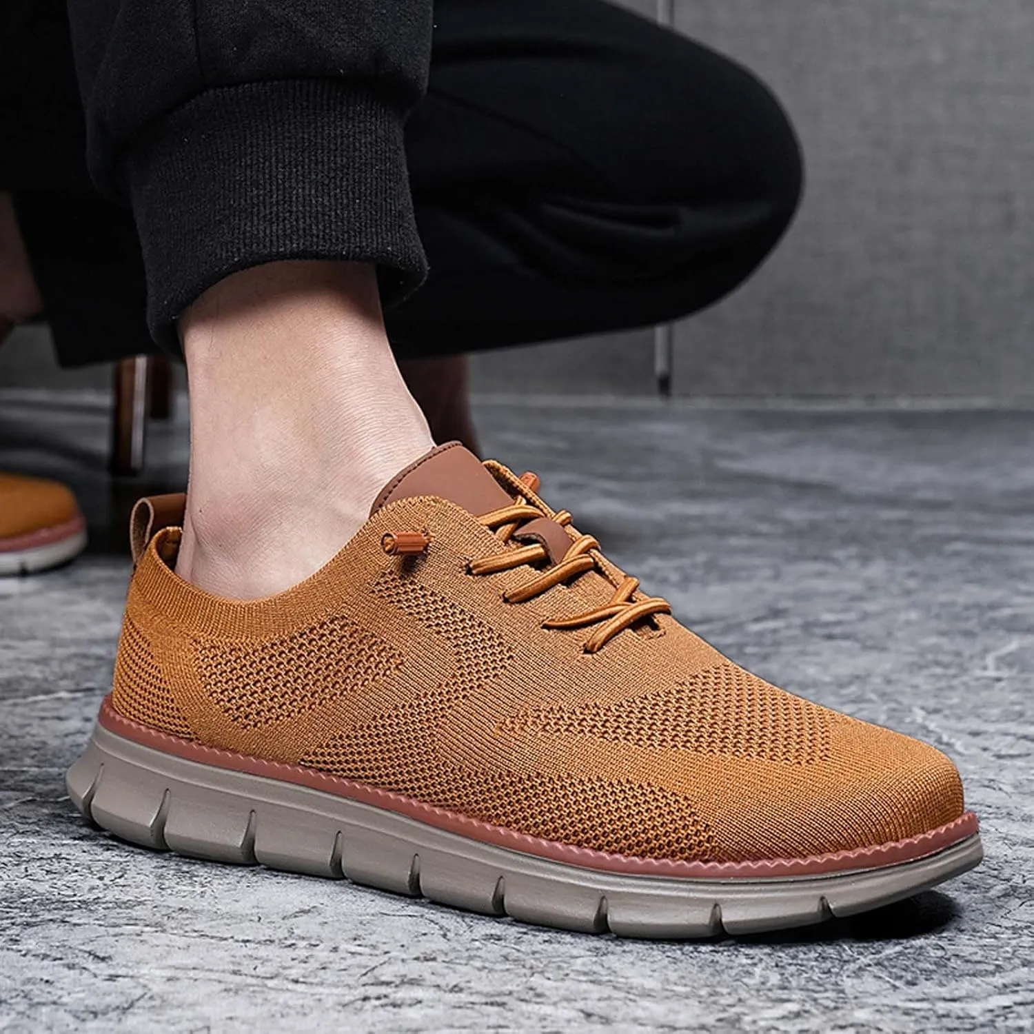 Men's Loafers Comfortable Light-Weight Slip-on Breathable Mesh Outdoor Travel