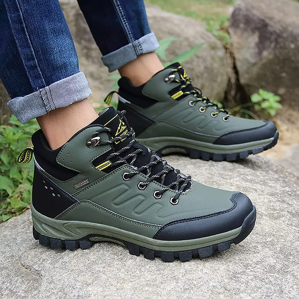 Men's Outdoor Athletic Boots Hiking Boots walking Travel High-Top Waterproof Boots Work Boots For Men
