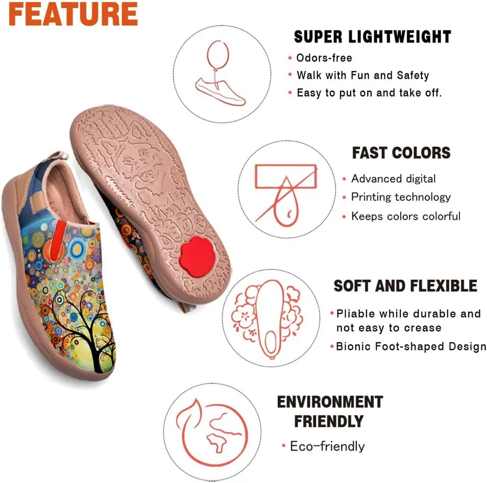 Mens Painted Travel Shoes Casual Loafers Walking Slip-Ons Comfortable Art Fashion Sneakers