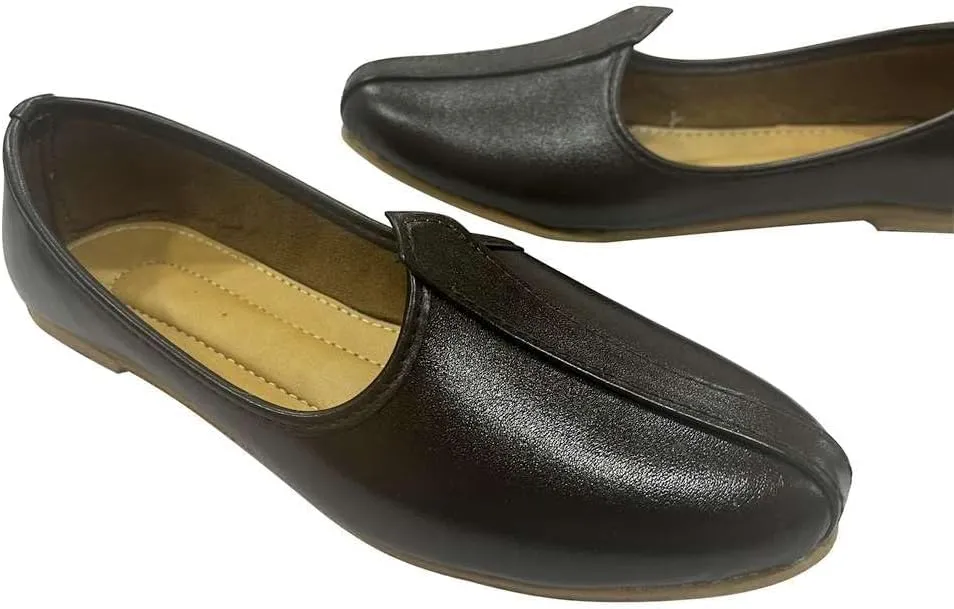Men's Punjabi Jutti Durable and Comfortable Indian Wedding Shoes, Classic Ethnic Footwear Mojari Loafers for Men