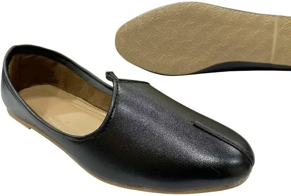 Men's Punjabi Jutti Durable and Comfortable Indian Wedding Shoes, Classic Ethnic Footwear Mojari Loafers for Men