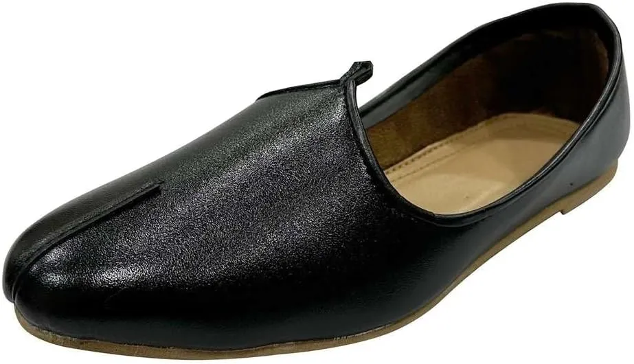 Men's Punjabi Jutti Durable and Comfortable Indian Wedding Shoes, Classic Ethnic Footwear Mojari Loafers for Men
