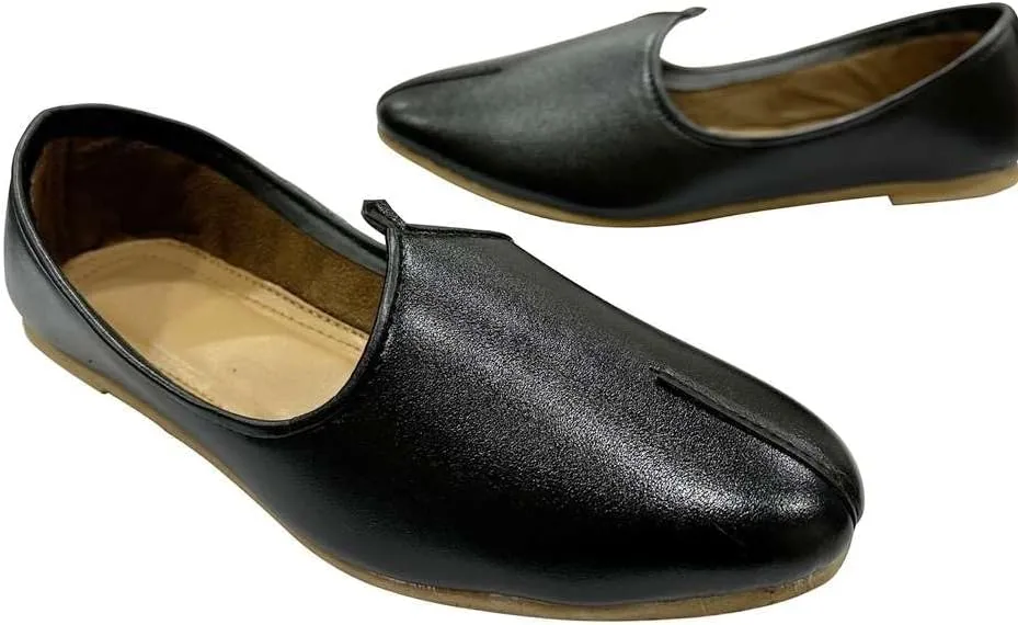 Men's Punjabi Jutti Durable and Comfortable Indian Wedding Shoes, Classic Ethnic Footwear Mojari Loafers for Men