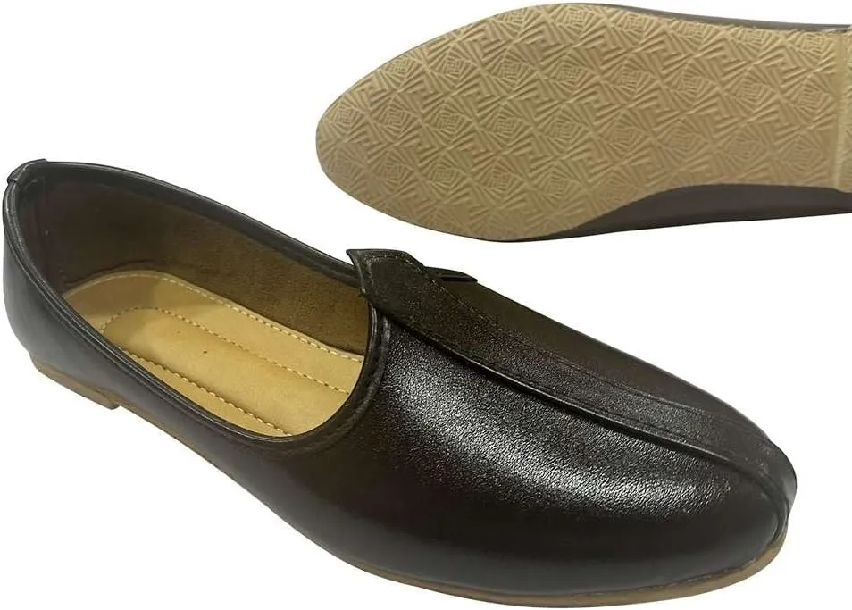 Men's Punjabi Jutti Durable and Comfortable Indian Wedding Shoes, Classic Ethnic Footwear Mojari Loafers for Men
