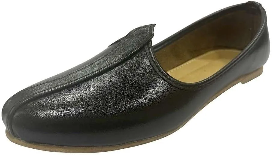 Men's Punjabi Jutti Durable and Comfortable Indian Wedding Shoes, Classic Ethnic Footwear Mojari Loafers for Men