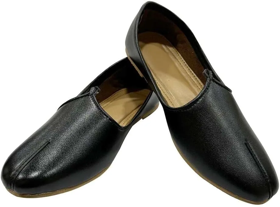 Men's Punjabi Jutti Durable and Comfortable Indian Wedding Shoes, Classic Ethnic Footwear Mojari Loafers for Men
