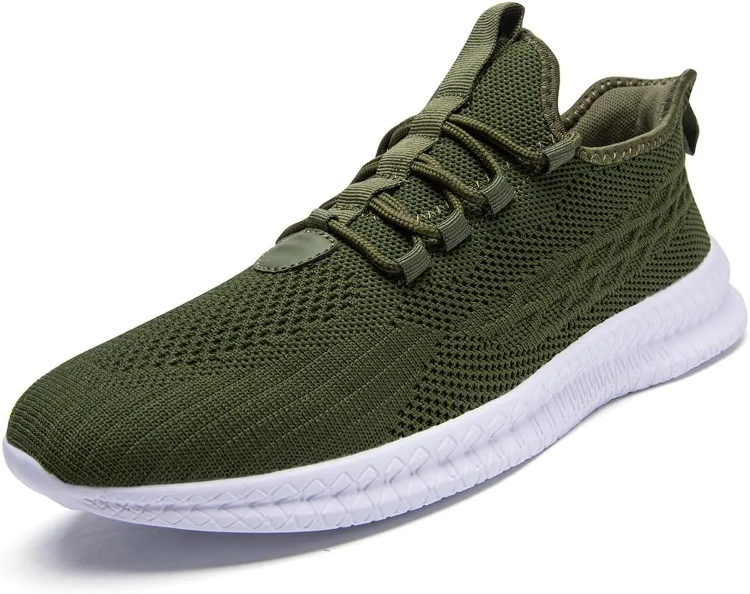 Men's Running Shoes Walking Sneakers Tennis Mens Shoes Casual Road Fashion Breathable Lightweight Slip on Workout Sport for Gym