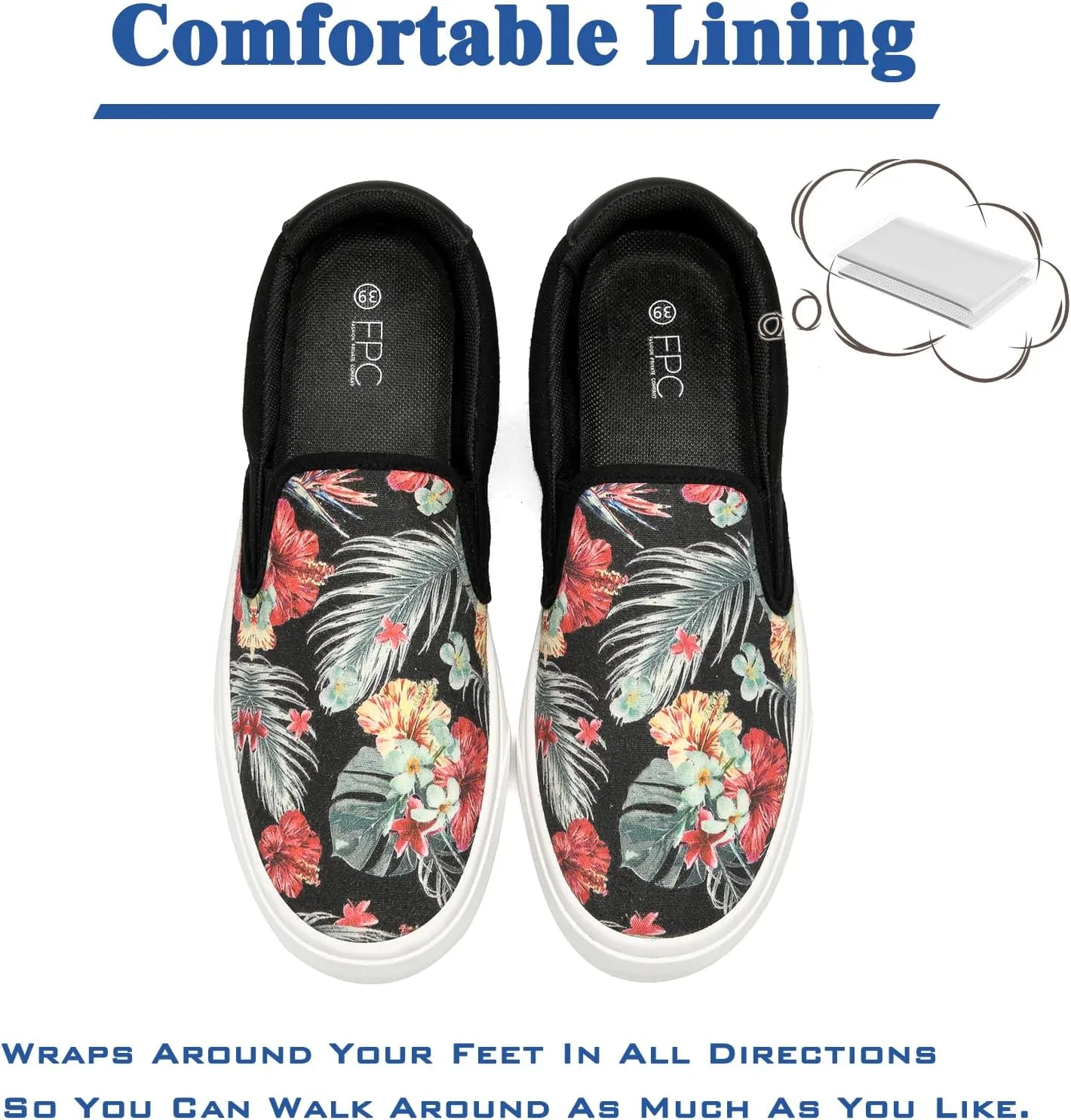 Men's Slip On Loafers Classic Canvas Shoes Casual Comfortable Flat Leisure Vintage Breathable Lightweight Dress Walking Sneakers