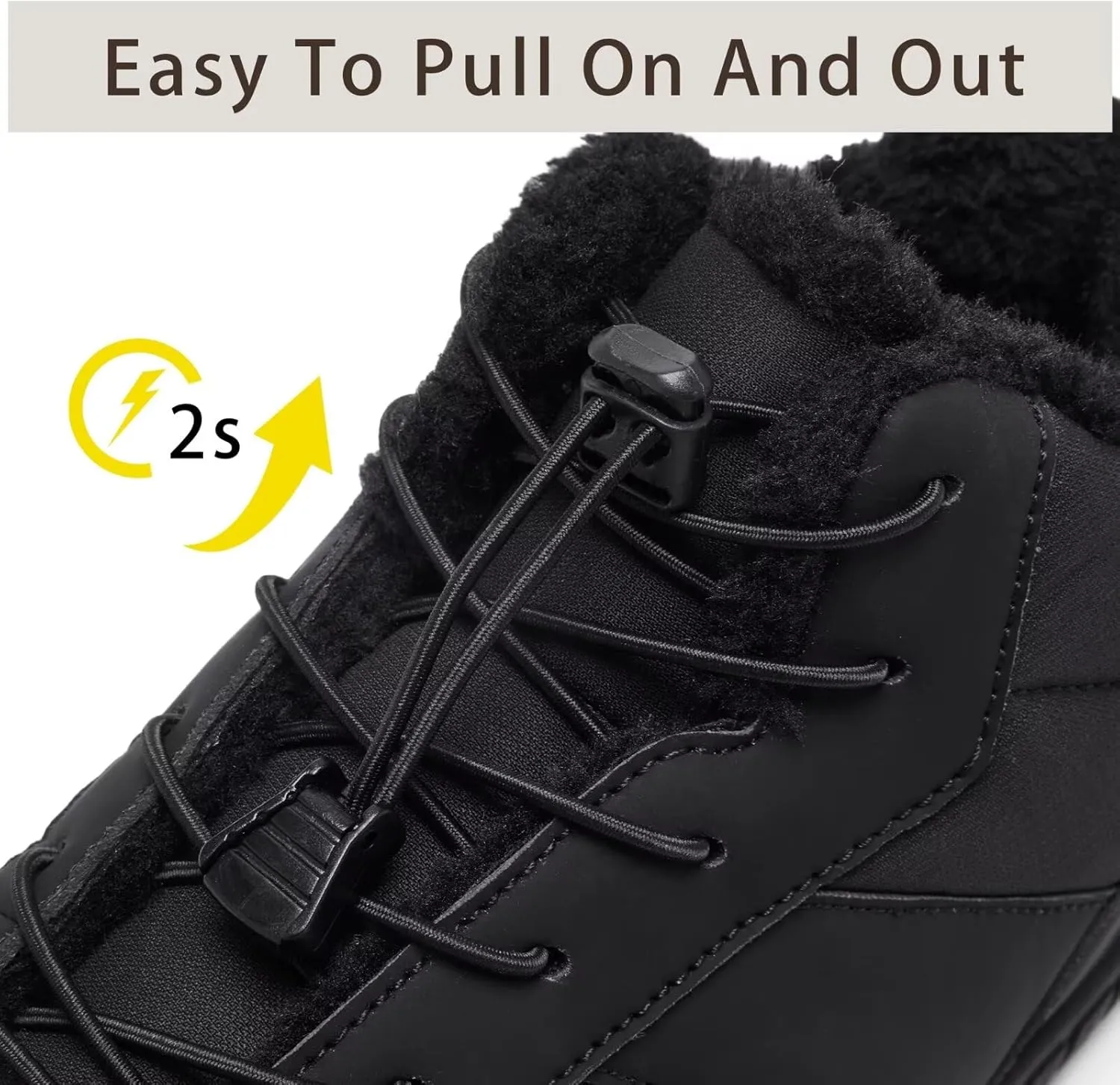 Mens Wide Toe Box Barefoot Winter Warm Shoes for Cold Weather Comfy Snow Boots