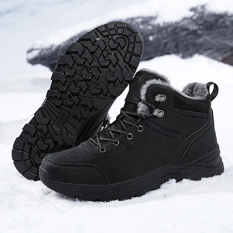 Men's Winter Snow Boots Waterproof Leather