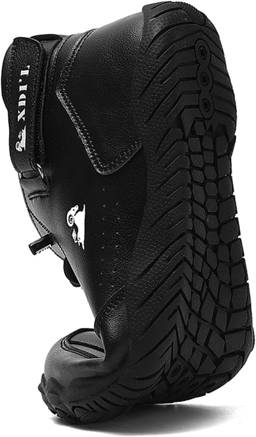 Men's Winter Wide Toe Barefoot Warm Boots Fur Lined Drop Zero Sole Waterproof Non-Slip Walking Snow Boots for Cold Weather Comfy Winter Booties Sneakers