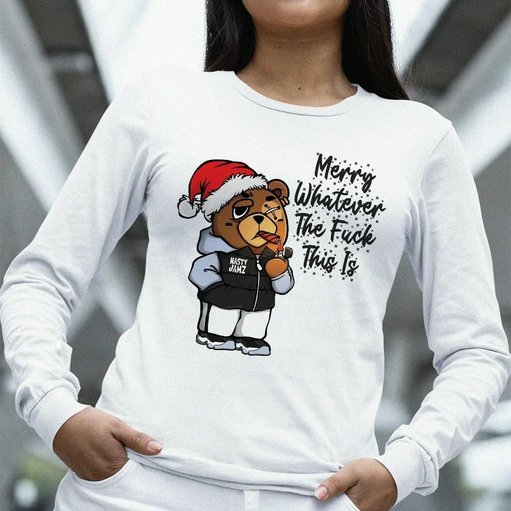 Merry Whatever Sweatshirt Matching AJ 11 Low Space Jamz for Men Women, Streetwear Clothing