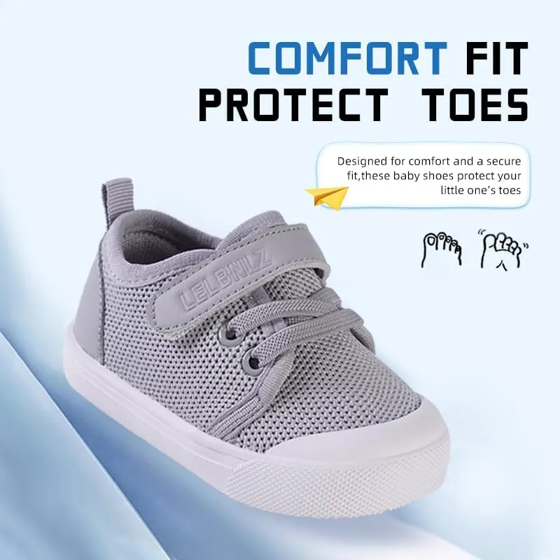 Mesh Toddler Shoes,Baby Sneakers Girls Boys, Baby Sock Shoe,Slip-On Baby Walking Shoes,Breathable Toddler Tennis Shoes,Baby Non-Slip Breathable Slippers with Soft Rubber Soles 6 9 12 18 24 Months