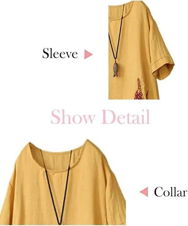 Minibee Embroidered Linen Dress