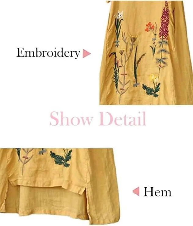 Minibee Embroidered Linen Dress
