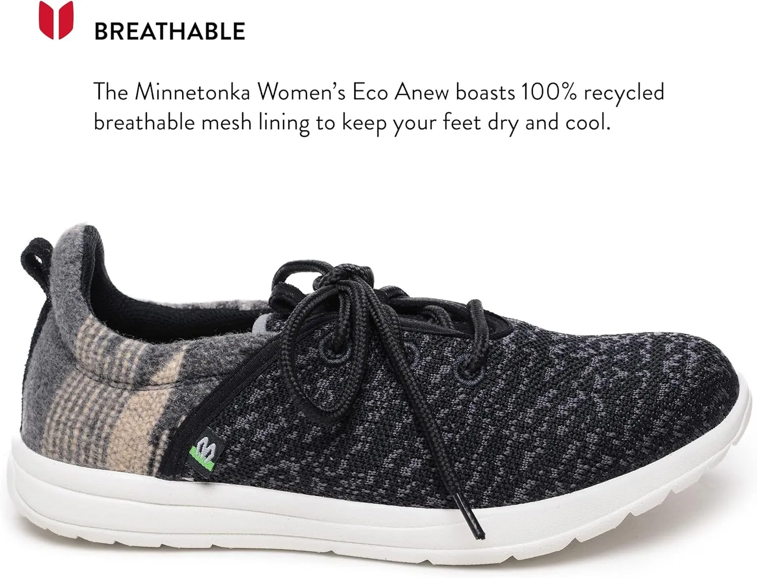 Minnetonka Women’s Ecowise Anew-Knit Casual Sneakers
