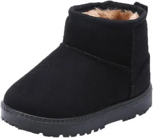 MK MATT KEELY Winter Boots Boys Girls Soft Warm Shoes Toddler Black Snow Boots (Toddler/Little Kid)