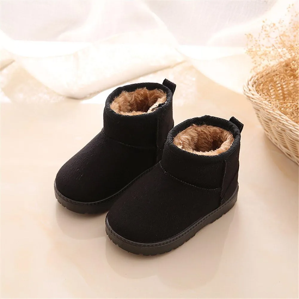 MK MATT KEELY Winter Boots Boys Girls Soft Warm Shoes Toddler Black Snow Boots (Toddler/Little Kid)