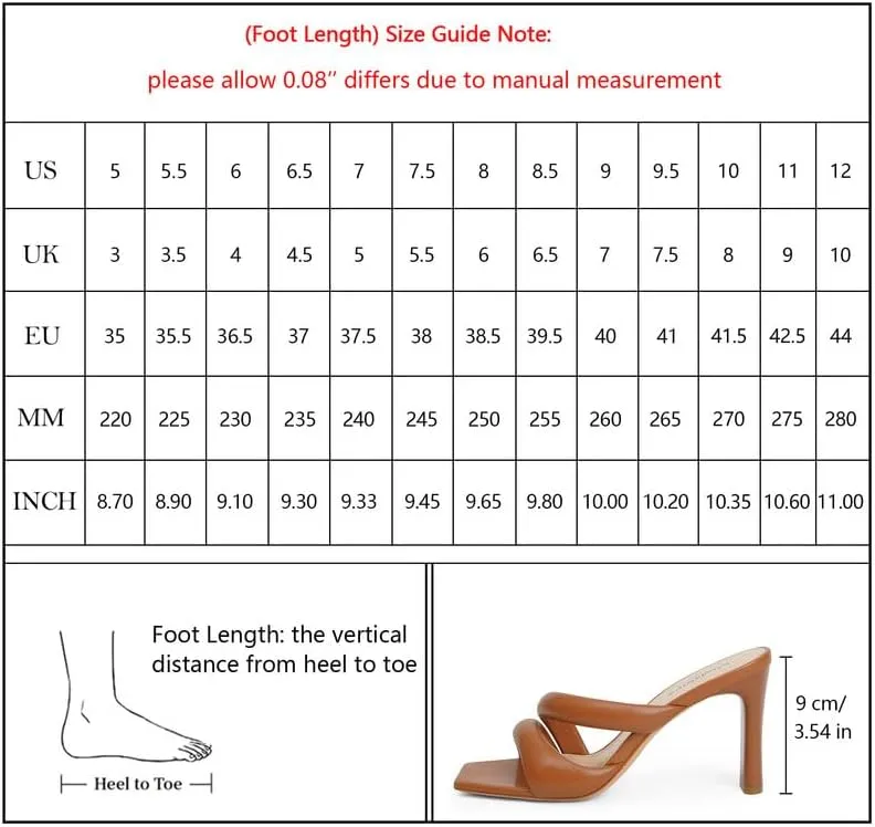 Modatope Heeled Mules for Women Square Toe Heels Chunky Block Heeled Sandals Dress Shoes