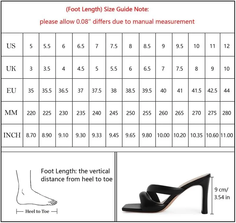 Modatope Heeled Mules for Women Square Toe Heels Chunky Block Heeled Sandals Dress Shoes