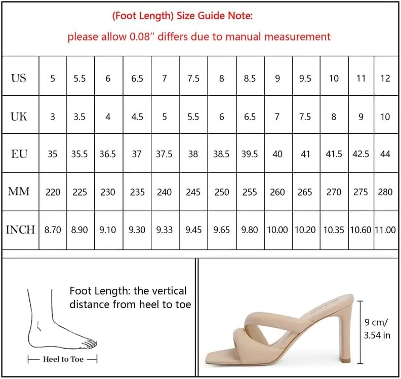Modatope Heeled Mules for Women Square Toe Heels Chunky Block Heeled Sandals Dress Shoes