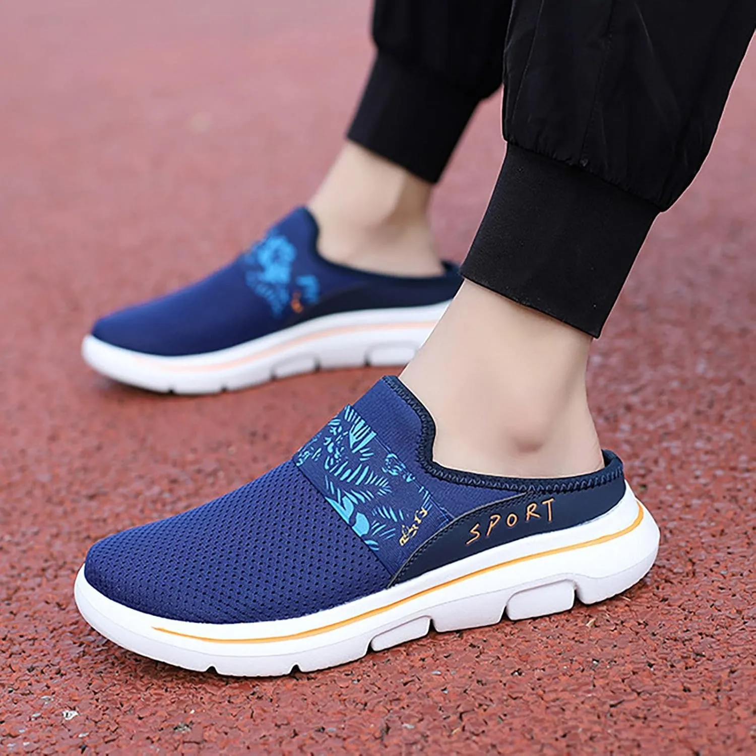 Mules for Women 2025 Backless Walking Sneakers Running Shoes for Women Comfort Slip On Shoes Casual Black Sneakers Tennis Shoe Loafers Casual Slip On