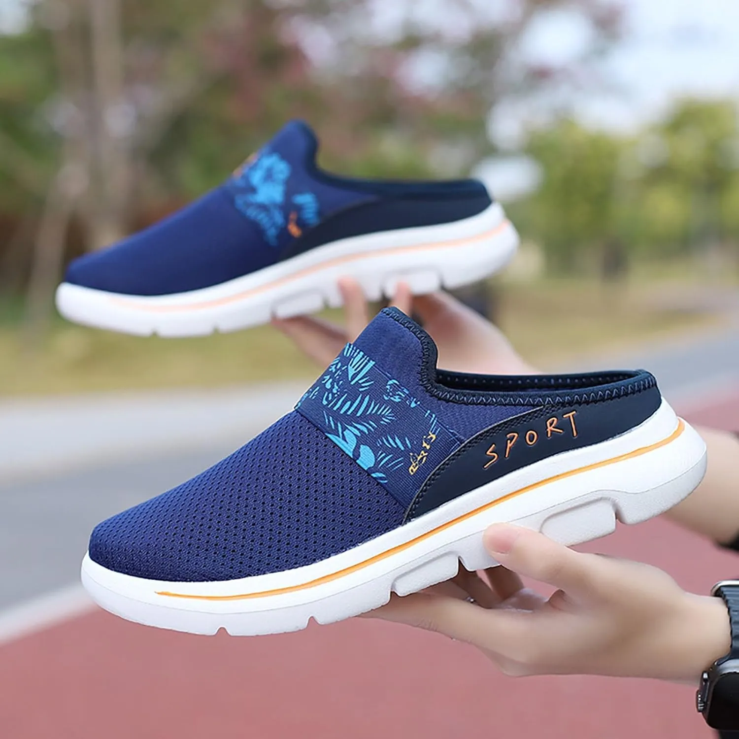 Mules for Women 2025 Backless Walking Sneakers Running Shoes for Women Comfort Slip On Shoes Casual Black Sneakers Tennis Shoe Loafers Casual Slip On